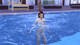 Steps&period; Fucks Korean StepMom After Swimming In Put emphasize Pool Fucking &vert; Korean Videotape Sex Scene